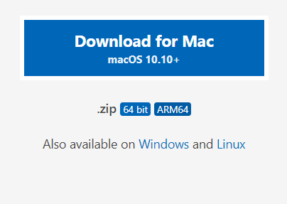 VS Code download for Mac